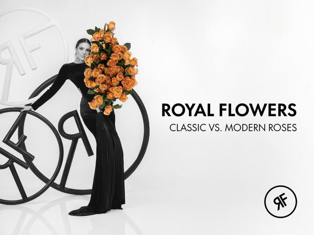 woman holding a bouquet of orange roses