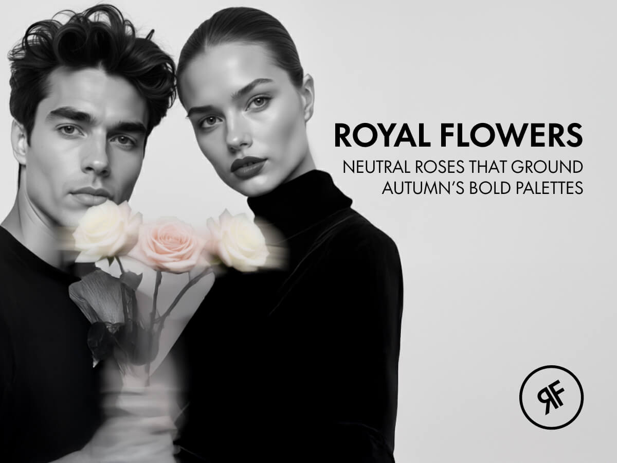 Neutral Roses for Autumn Design | Royal Flowers